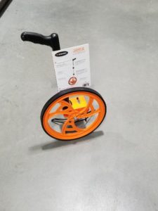 A wheel tape measurement that you can walk next to