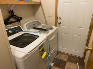 A washer and dryer in a mobile home