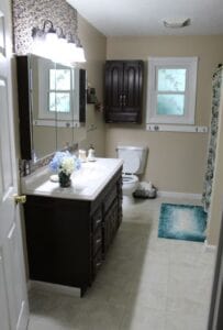 A completely remodeled bathroom