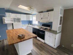 mobile home kitchen cabinets with a nice island
