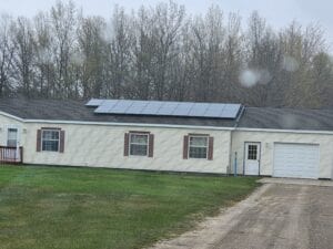 solar panels for mobile homes installed on a mobile home roof