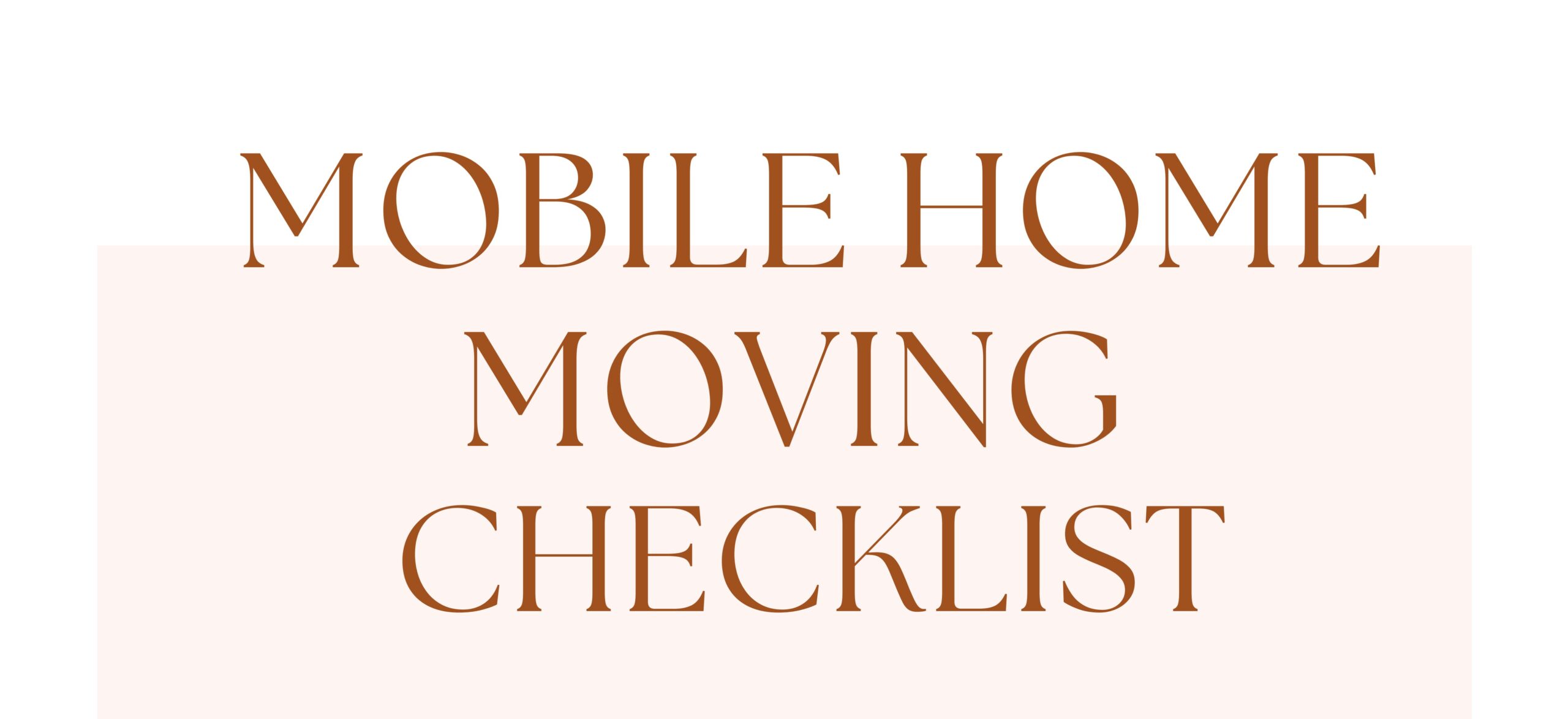 A printable pdf to move a mobile home