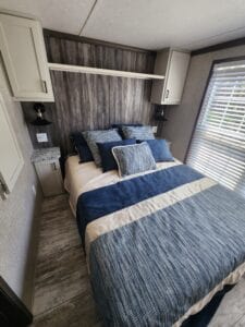 A master bedroom in a tiny home