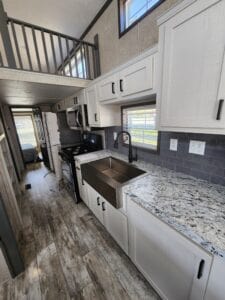 A large kitchen in a tiny home