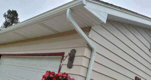 A close up of mobile home soffit