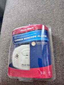 A carbon monoxide detector that is new