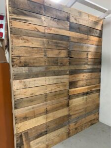 A wooden rustic wall with brown boards