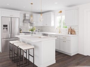 A beautiful white kitchen