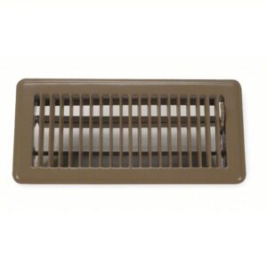 A brown metal floor vent that is new