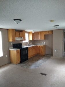 A beautiful brand new kitchen area with cupboards