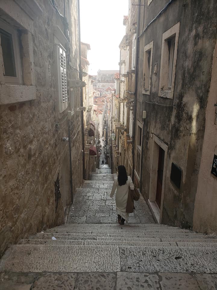 A beautiful walkway in Croatia in all stone