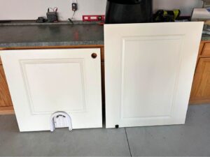 A white dutch door top and bottom