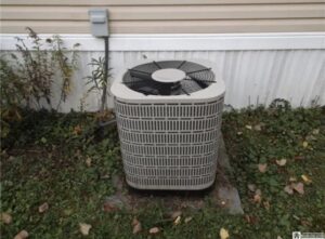 An outside condenser for an ac mobile home unit