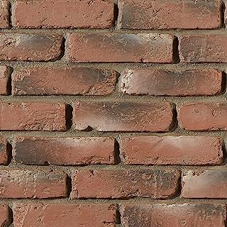 a close up of red brick used for a mobile home front